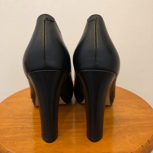 Brand new Anthropologie black leather heels, US 6 - Picture 3 of 4